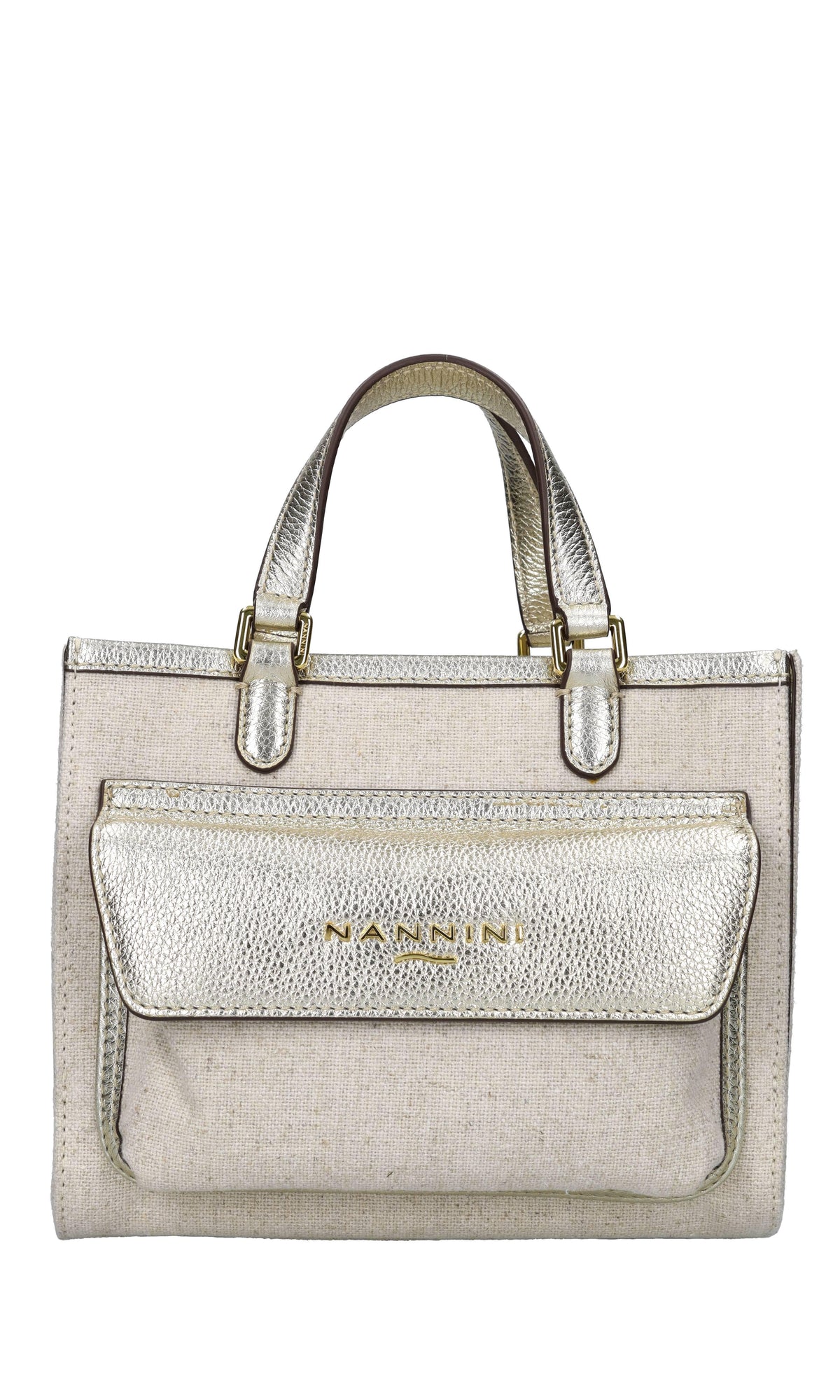 Borsa in tessuto e pelle 
