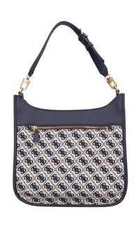 Borsa in tessuto ed ecopelle 