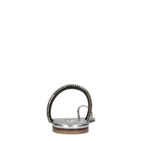 Sandali flat Olimpo in tessuto specchiato e strass 