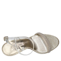 Sandali Blade Hollywood in tessuto microglitter,strass e Pvc 