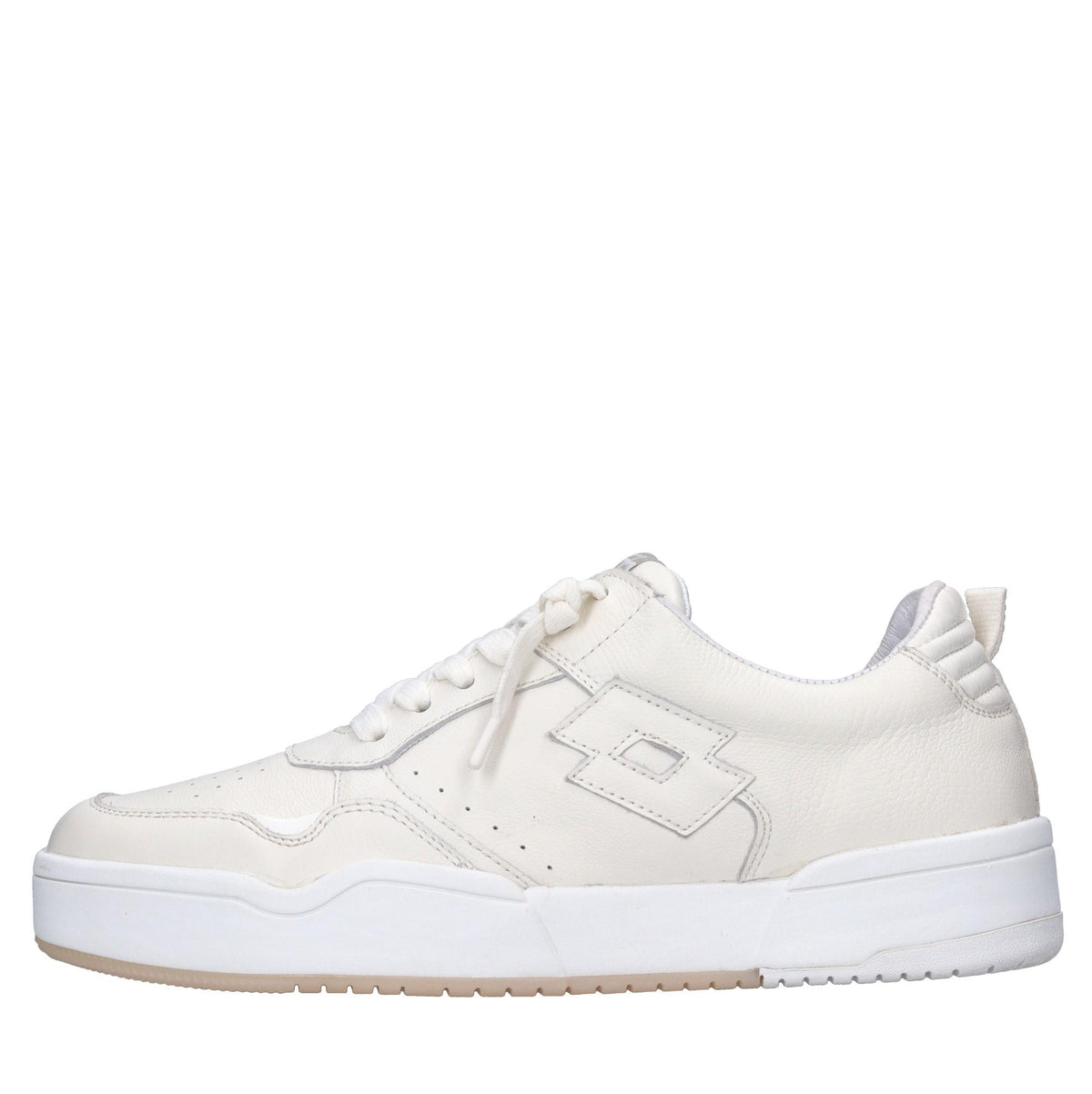 Sneakers in pelle e tessuto 