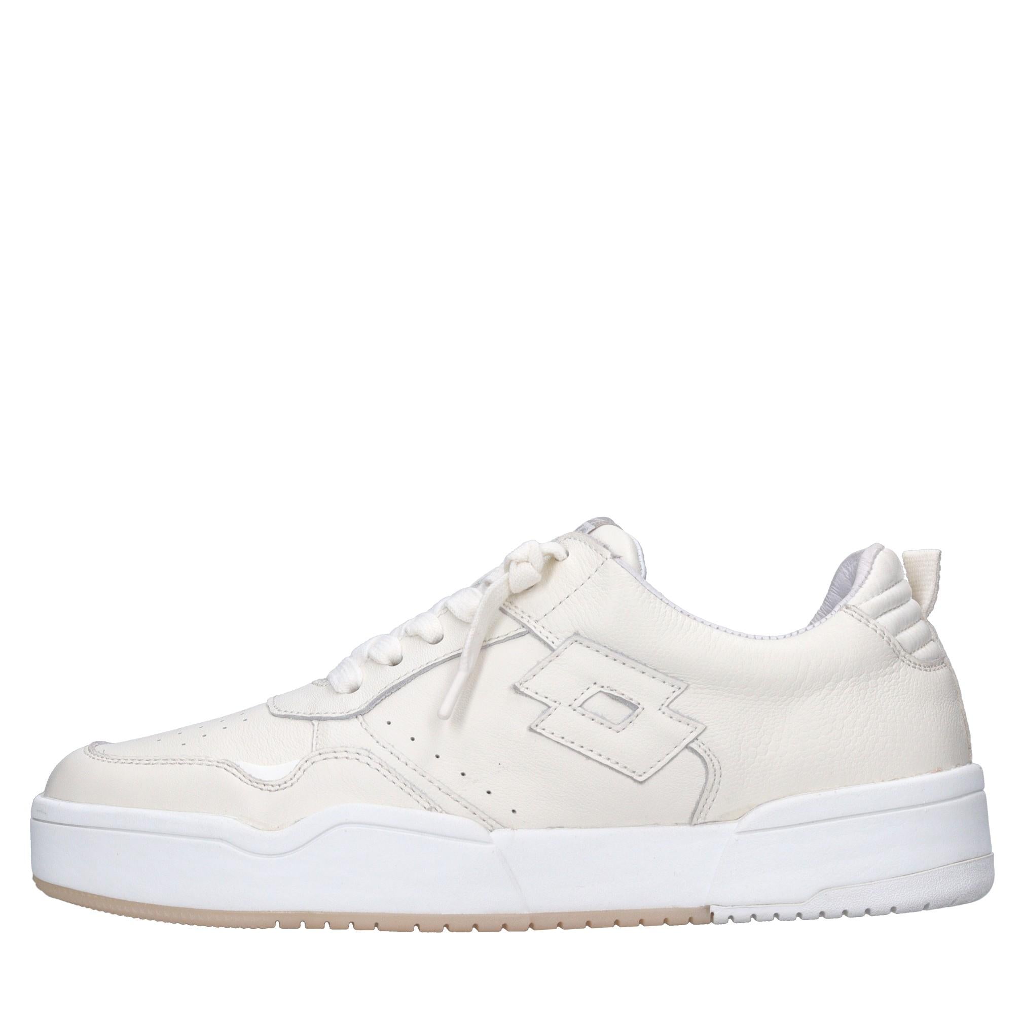 Sneakers in pelle e tessuto 