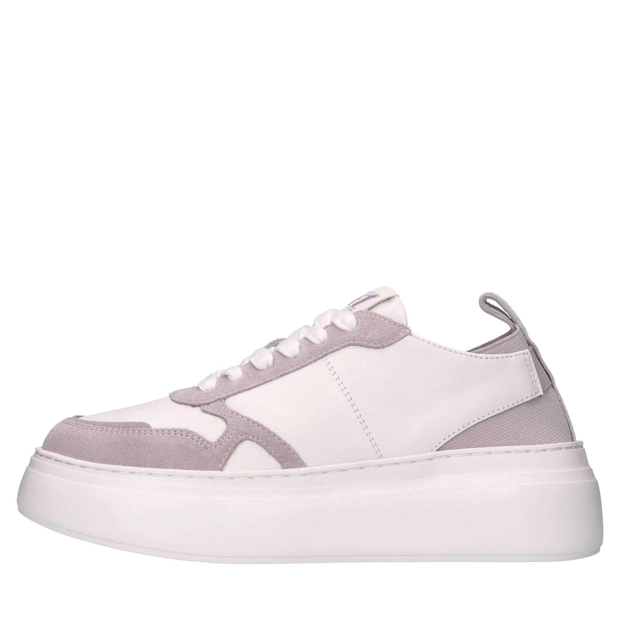 Sneakers in pelle e tessuto 