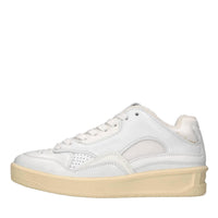 Sneakers in pelle e tessuto 