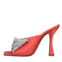 Mules in raso e strass 