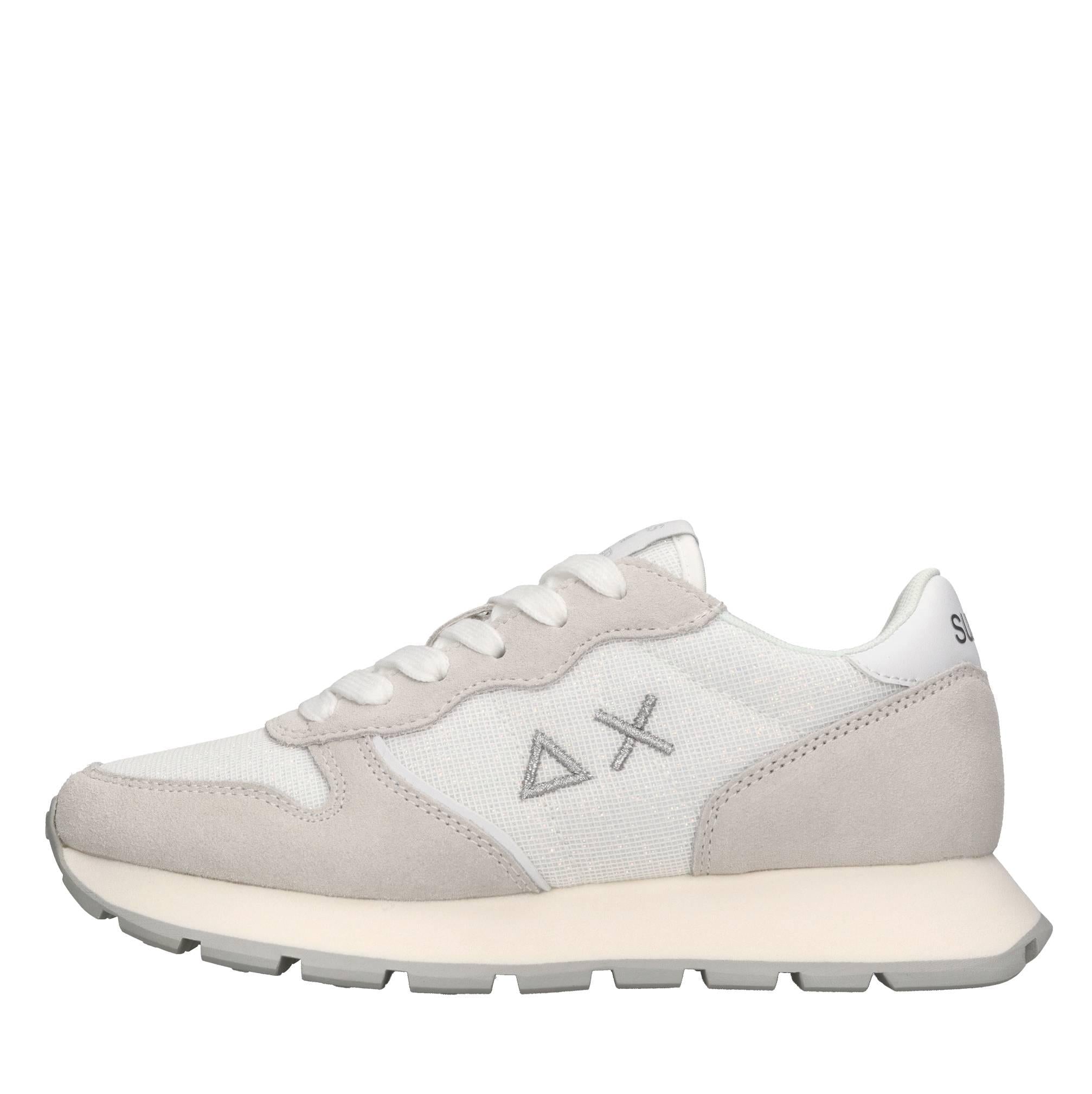 Sneakers modello Z35203 SUN68 in pelle scamosciata e tessuto traspirante glitterato 