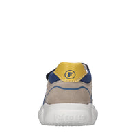 Sneakers in pelle e tessuto 