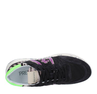 Sneakers in camoscio cavallino e tessuto 