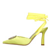 EMANUELLE VEE Satin slingback pumps