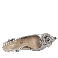 Décolleté slingback in pelle 