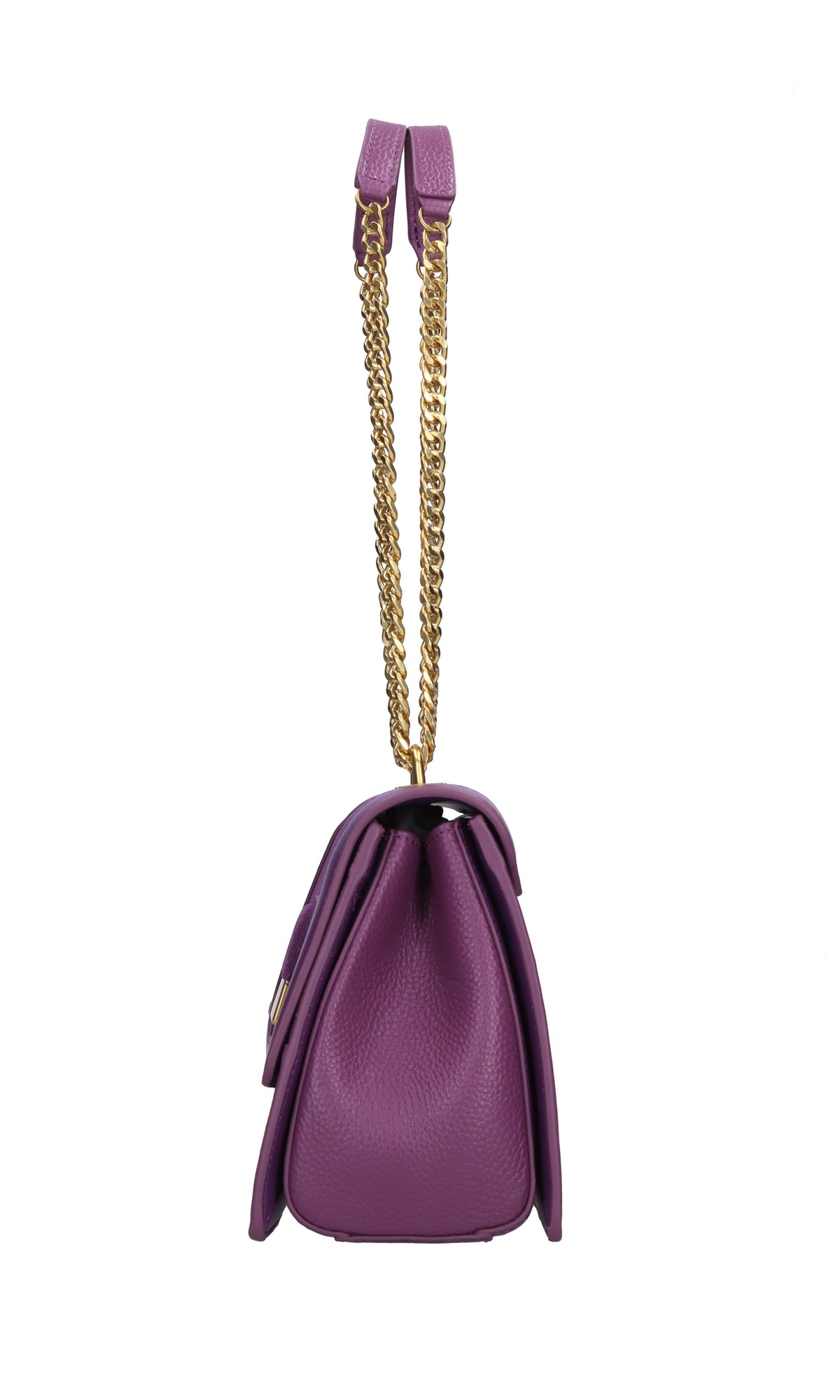 Borsa irregular small in pelle e camoscio 