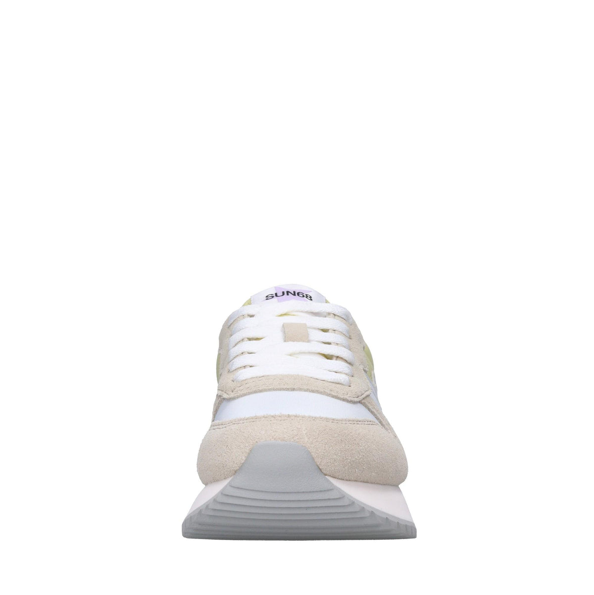 Sneakers in pelle e tessuto 