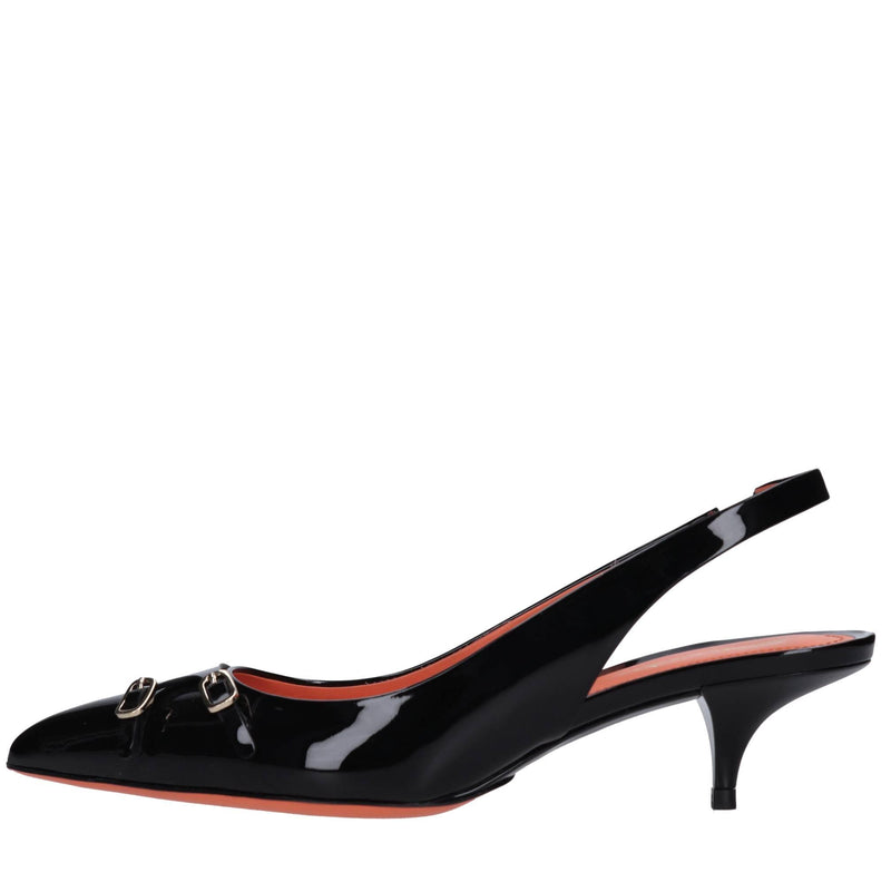 Décolleté slingback in pelle 