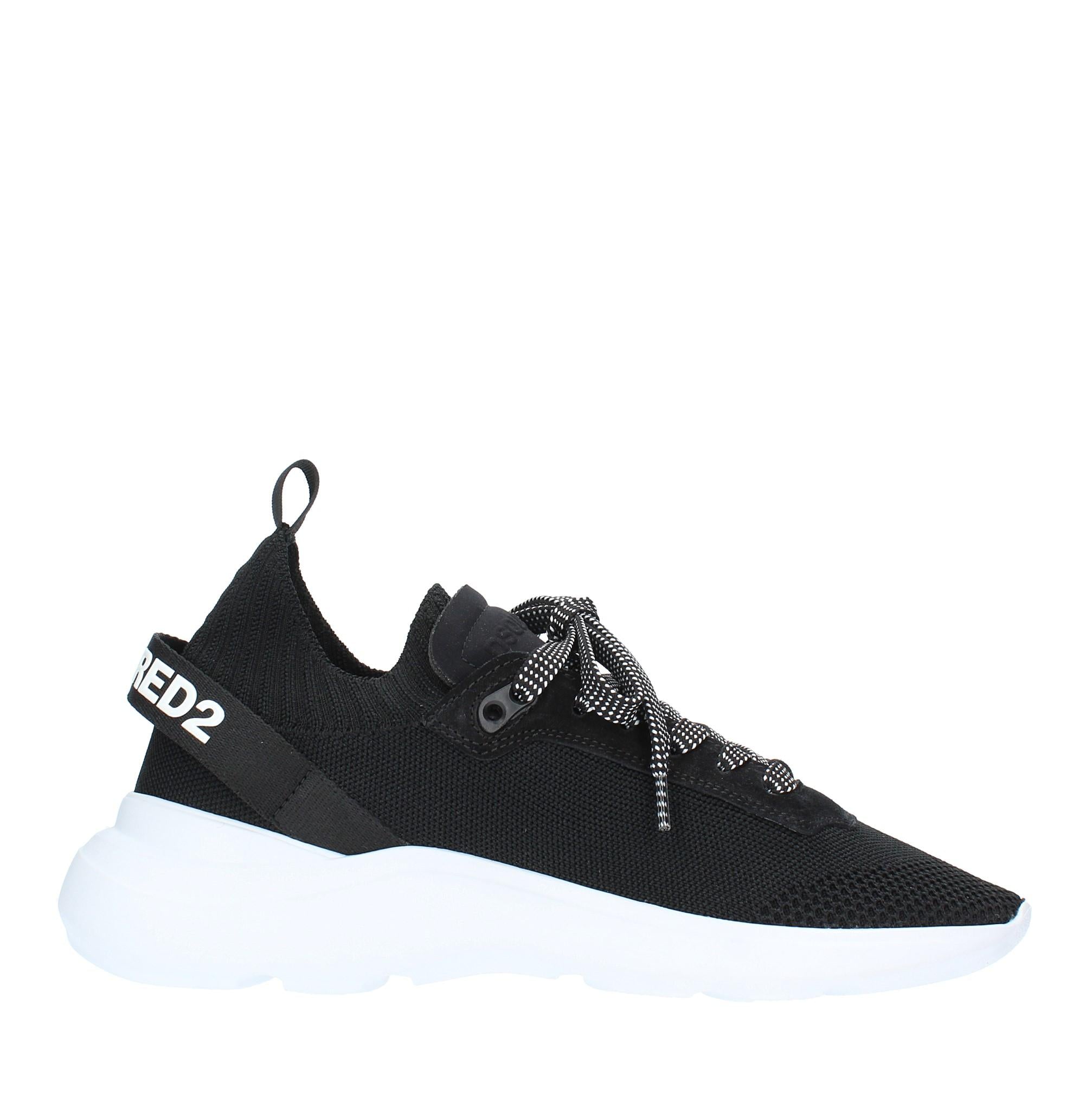 Sneakers in tessuto e pelle 