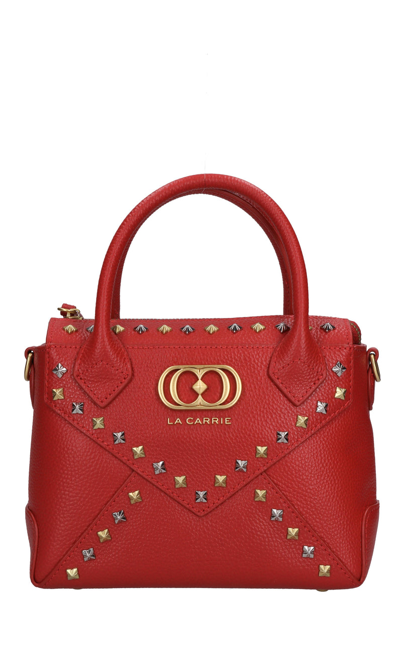 Borsa FRIVOLOUS SMALL in pelle e borchie 