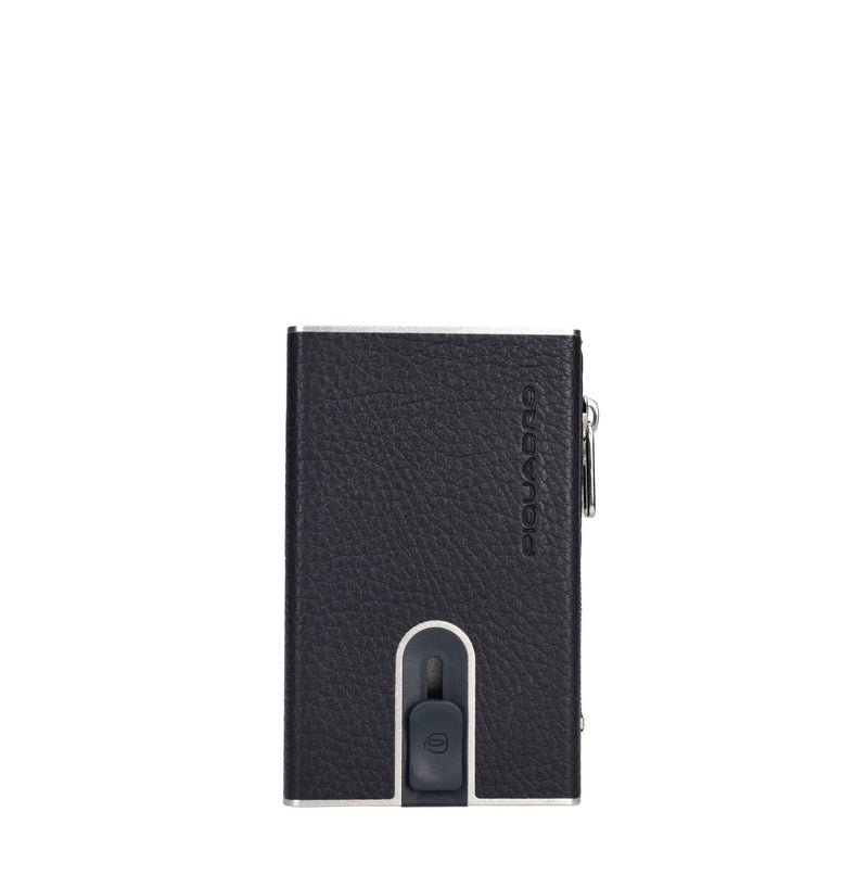Portafoglio e porta carte di credito in pelle 