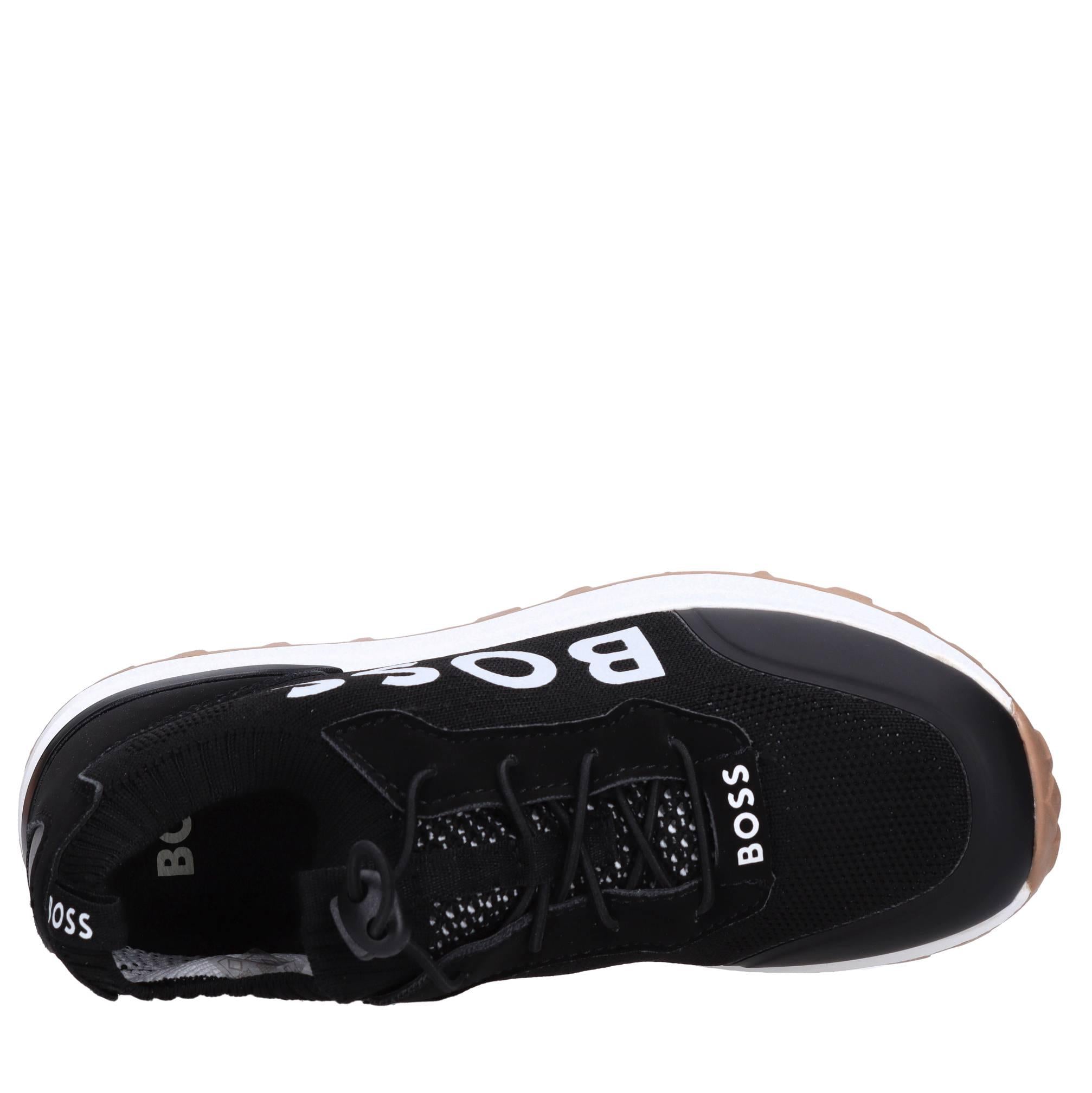 Sneakers in ecocamoscio e tessuto 