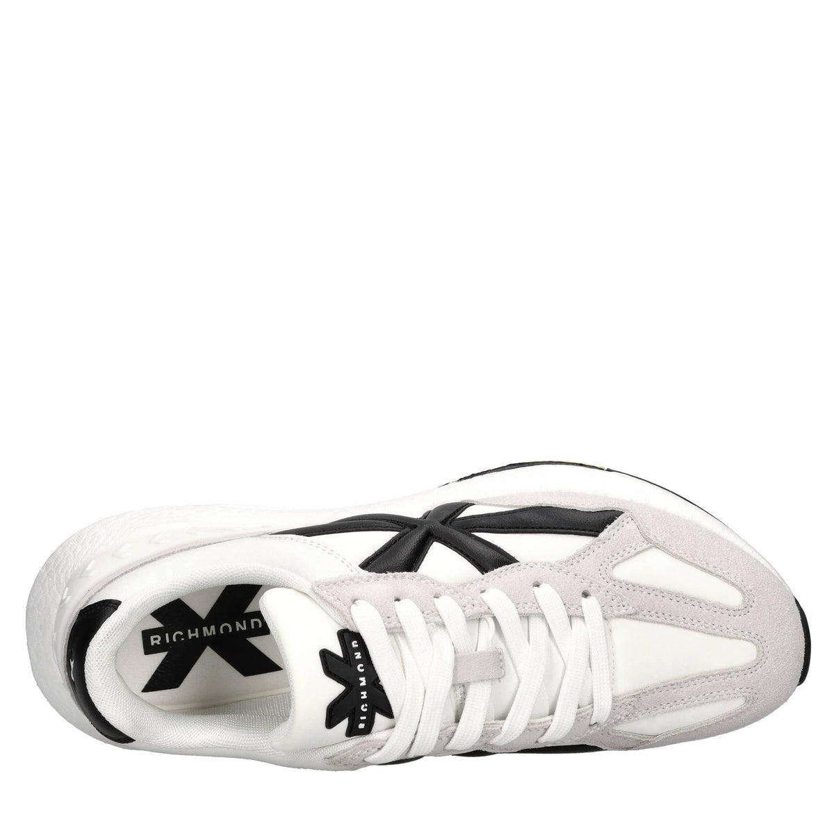 Sneakers in camoscio, ecopelle e tessuto 