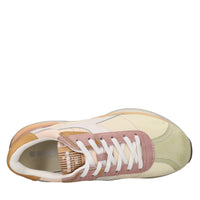 Sneakers in pelle e tessuto 