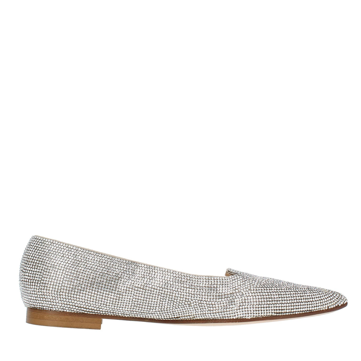Ballerine in camoscio e microstrass 