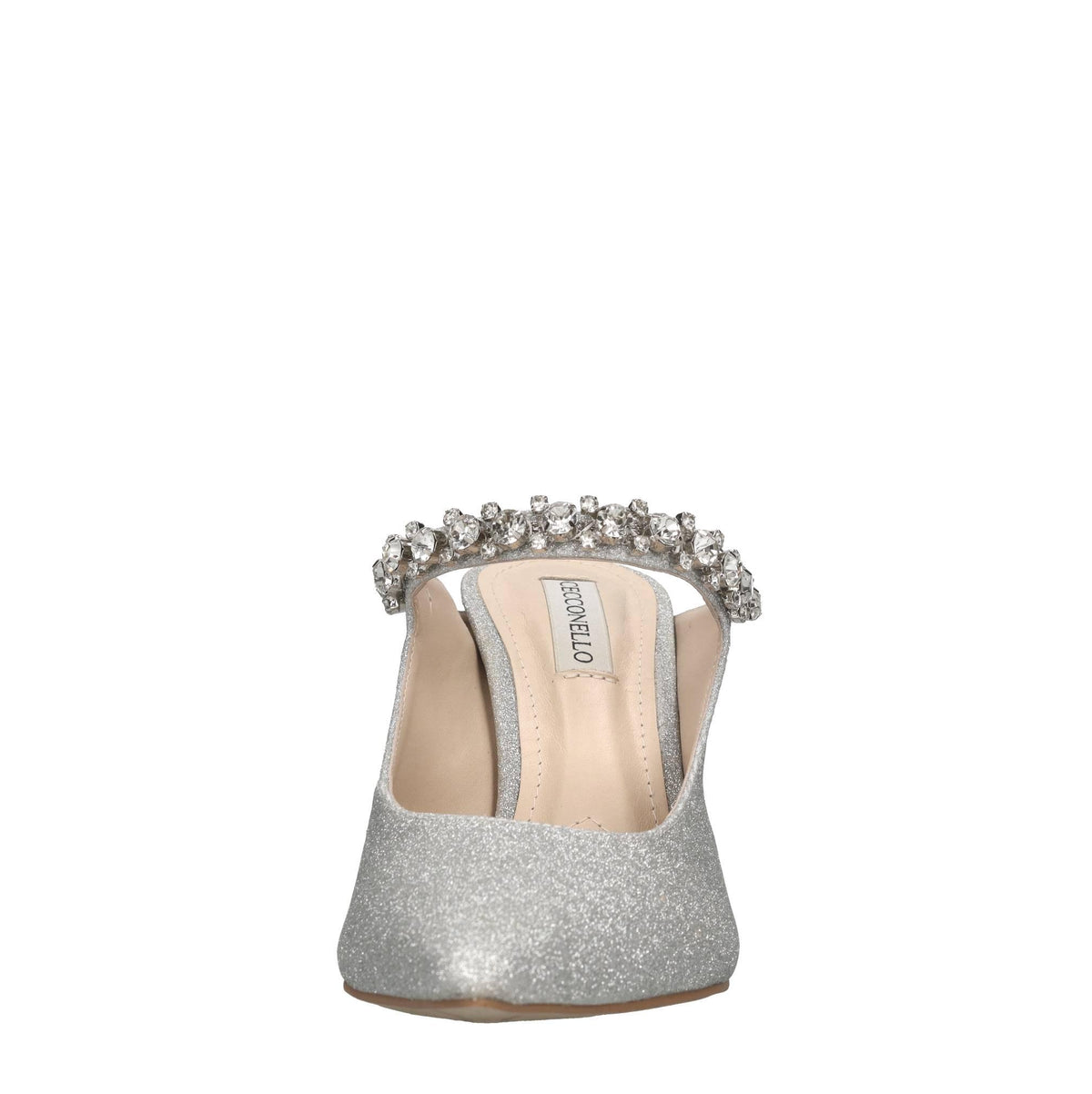 Mules in glitter e applicazioni 