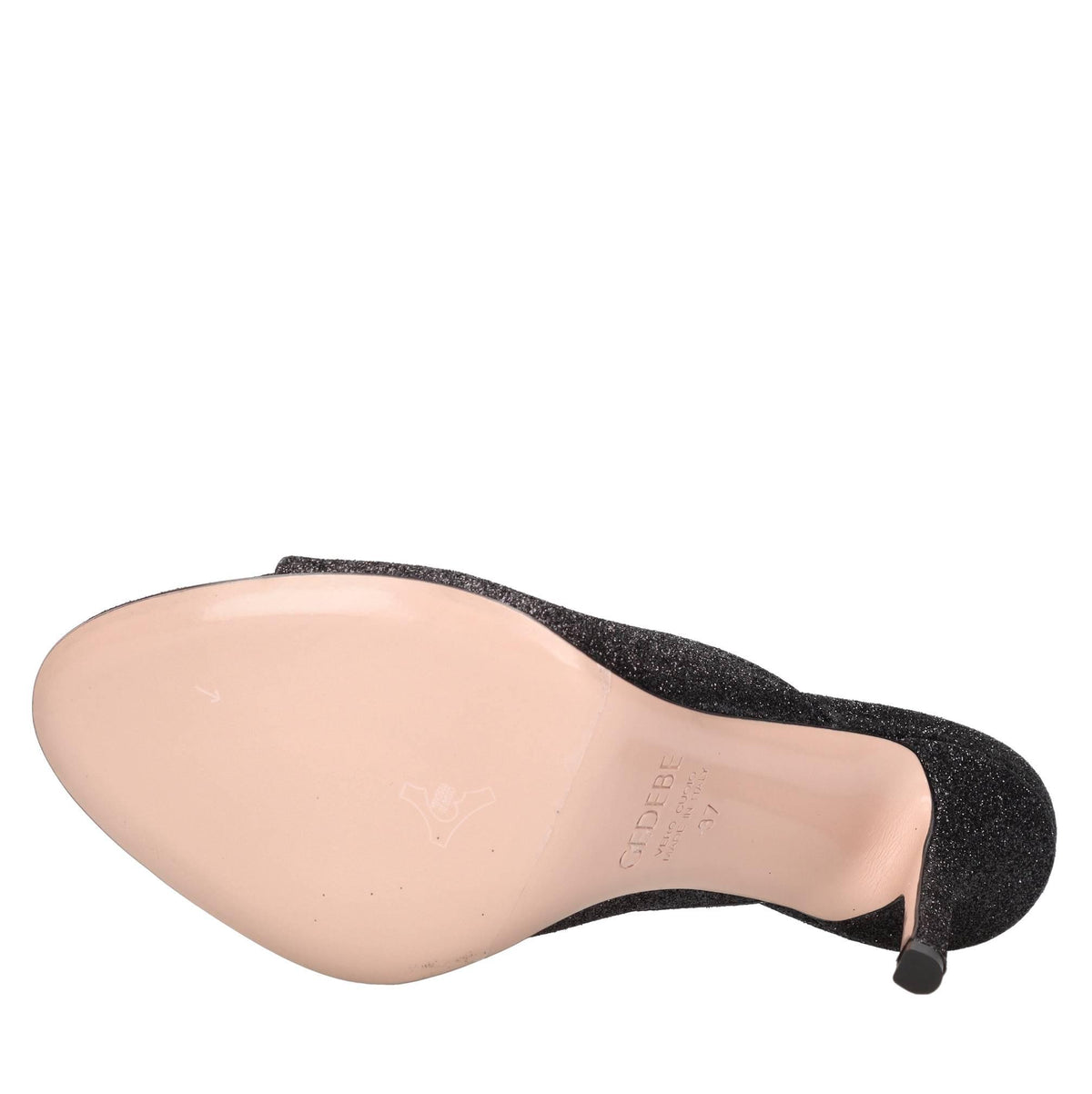 Mules modello EMILY in pelle e glitter 