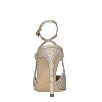 Décolleté slingback in tessuto microglitter 