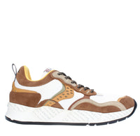 Sneakers in camoscio pelle e tessuto 