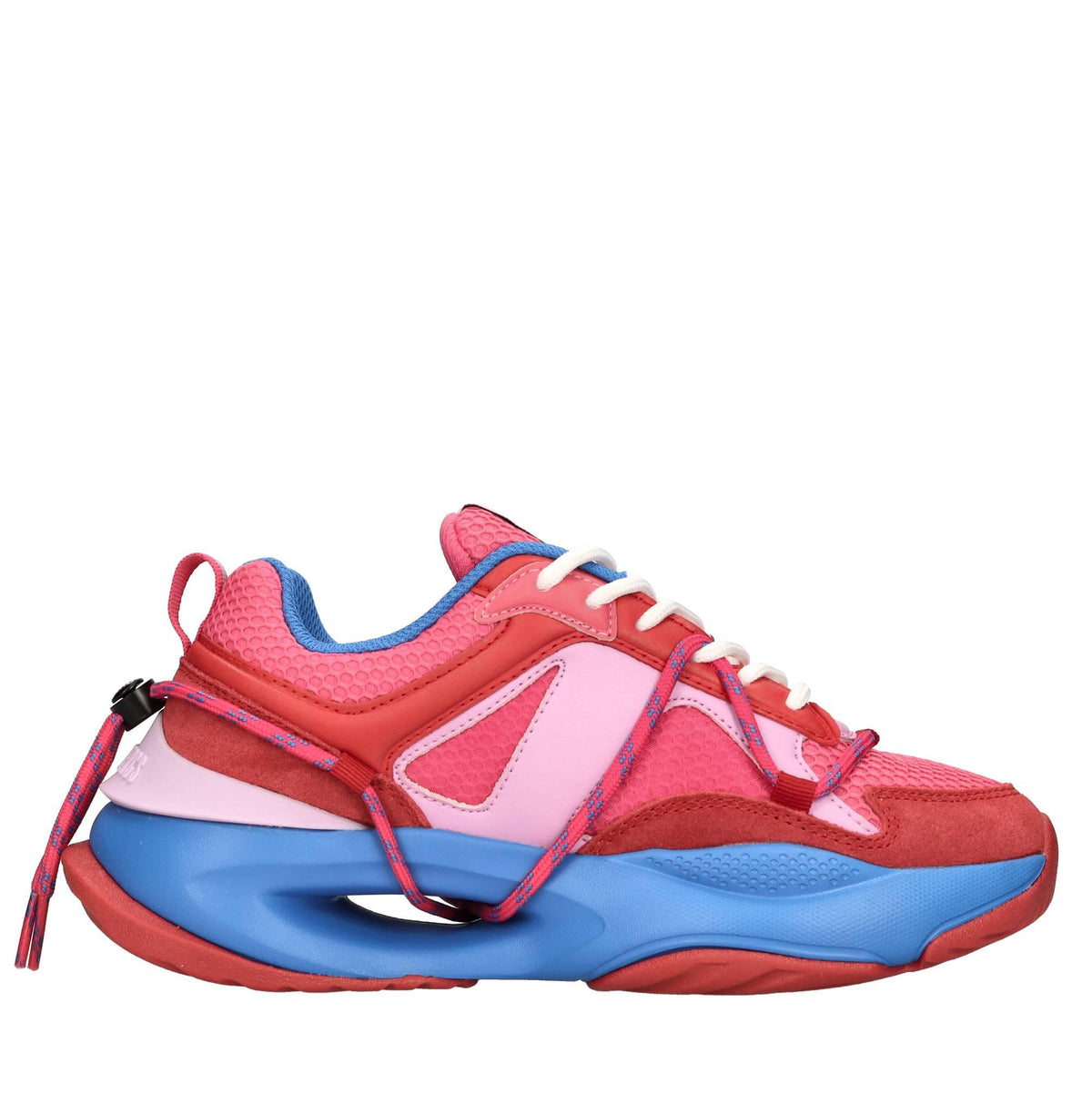 Sneakers in camoscio, ecopelle e tessuto 