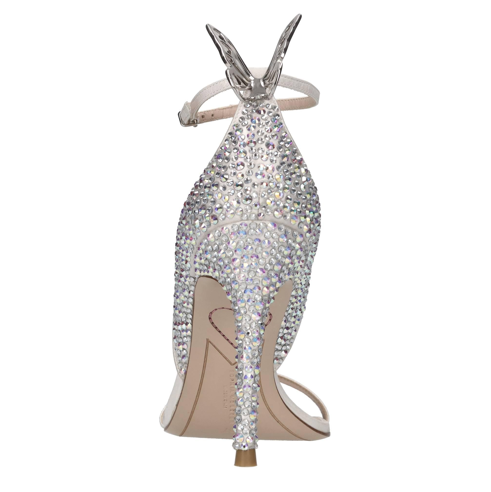 Sandali in pelle e strass 
