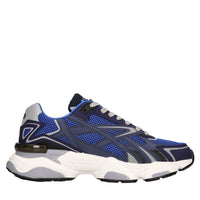 Sneakers in camoscio e tessuto 