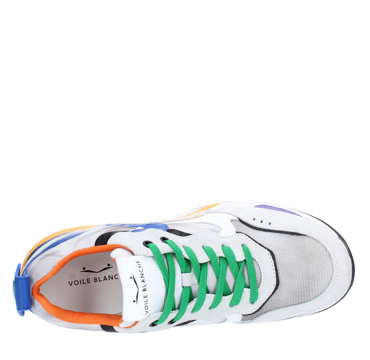 Sneakers in camoscio pelle e tessuto 