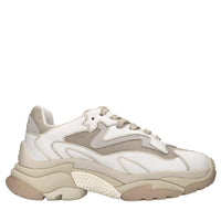 Sneakers in pelle e tessuto 