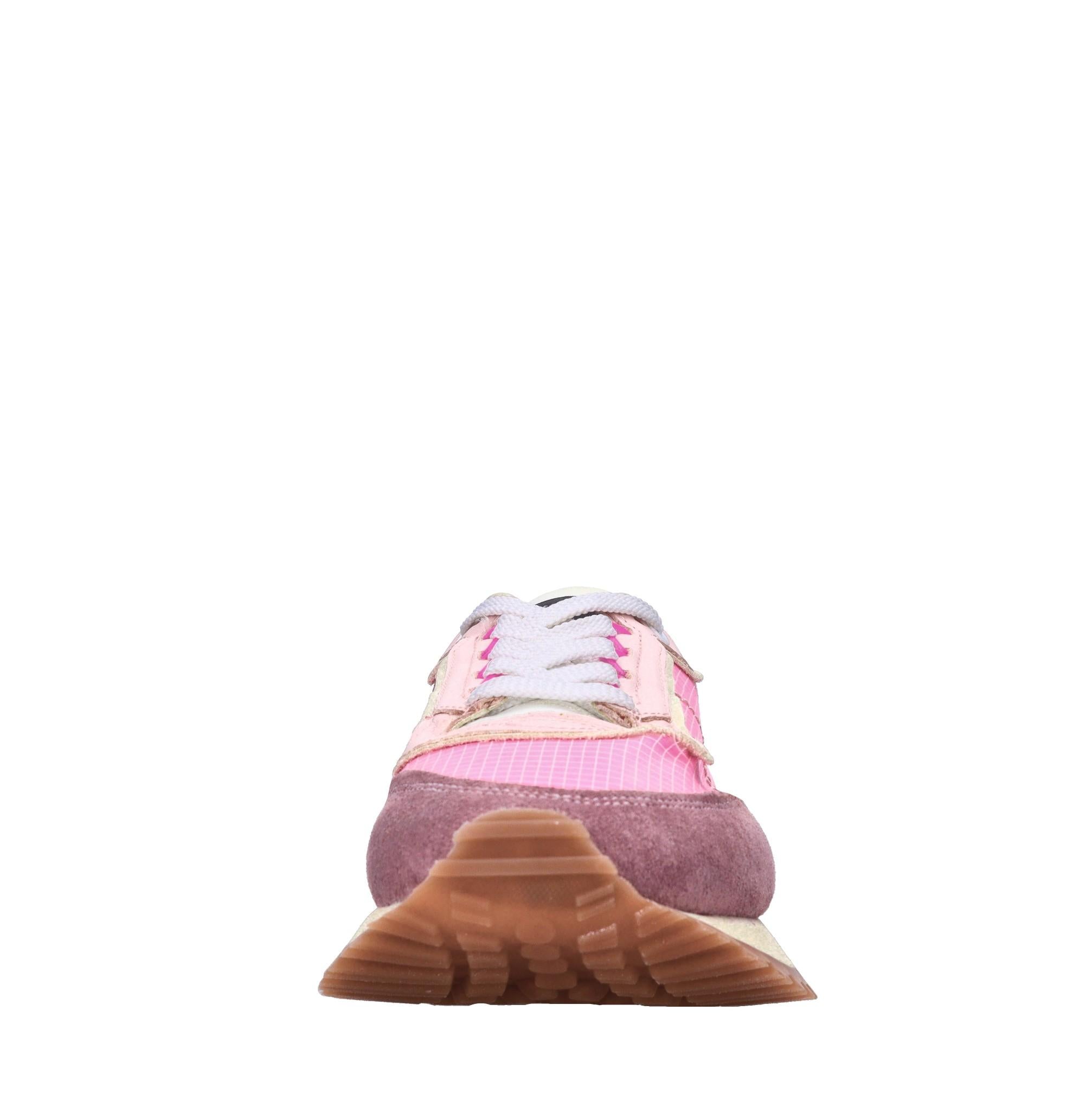 Sneakers in pelle e tessuto 