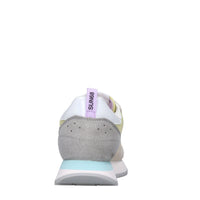 Sneakers in pelle e tessuto 