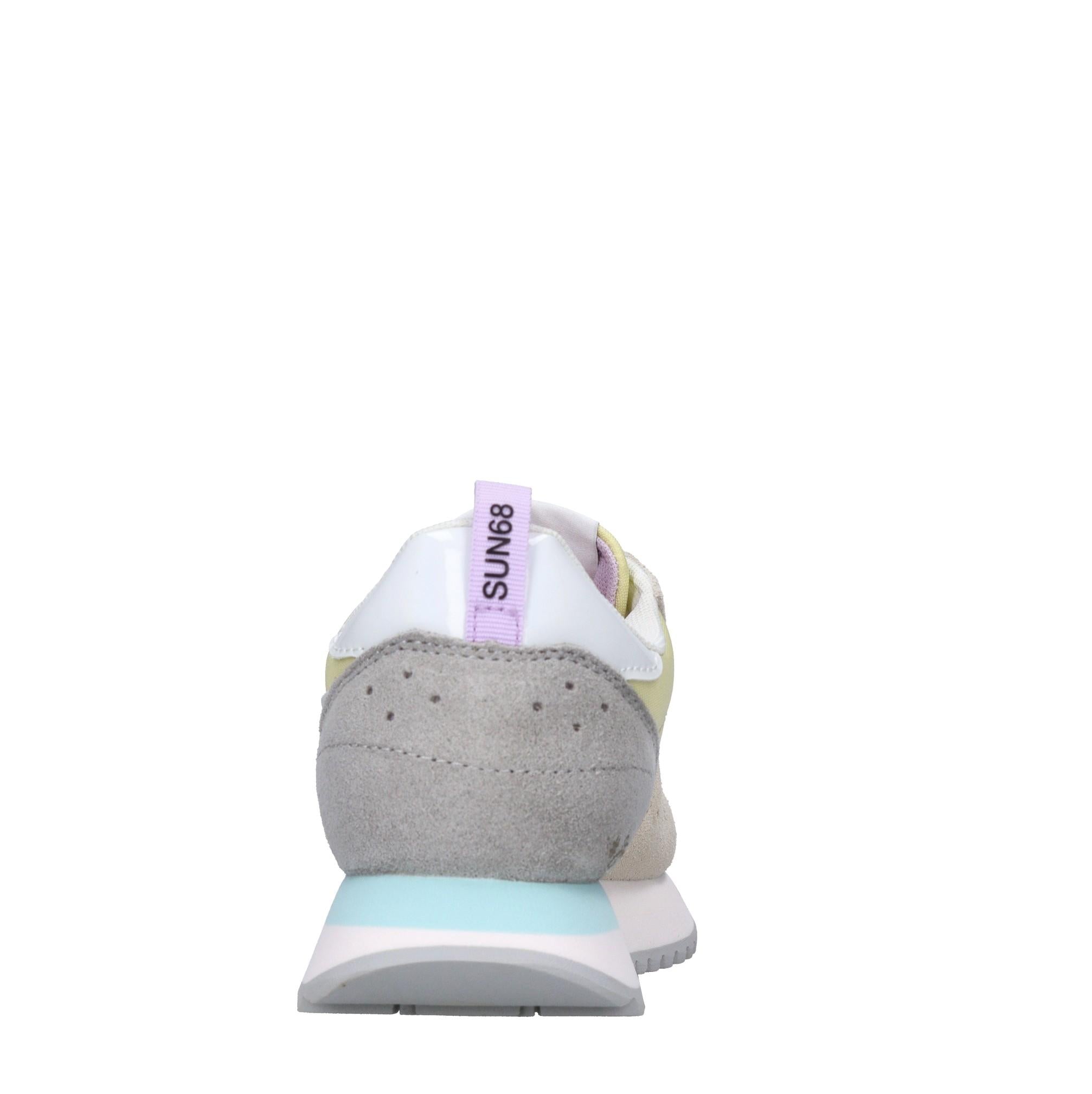 Sneakers in pelle e tessuto 