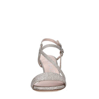 Sandali in pelle e glitter 