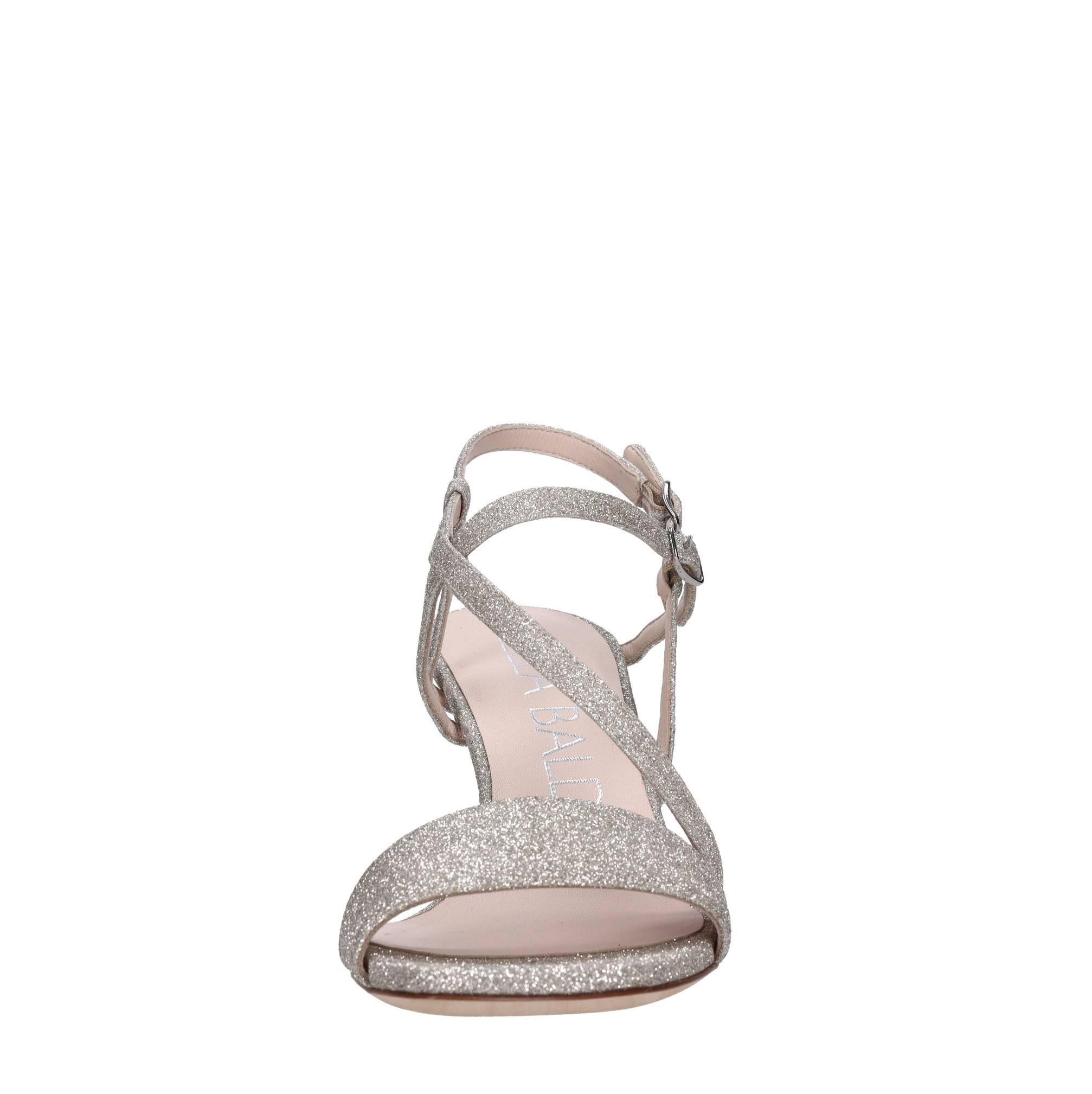 Sandali in pelle e glitter 