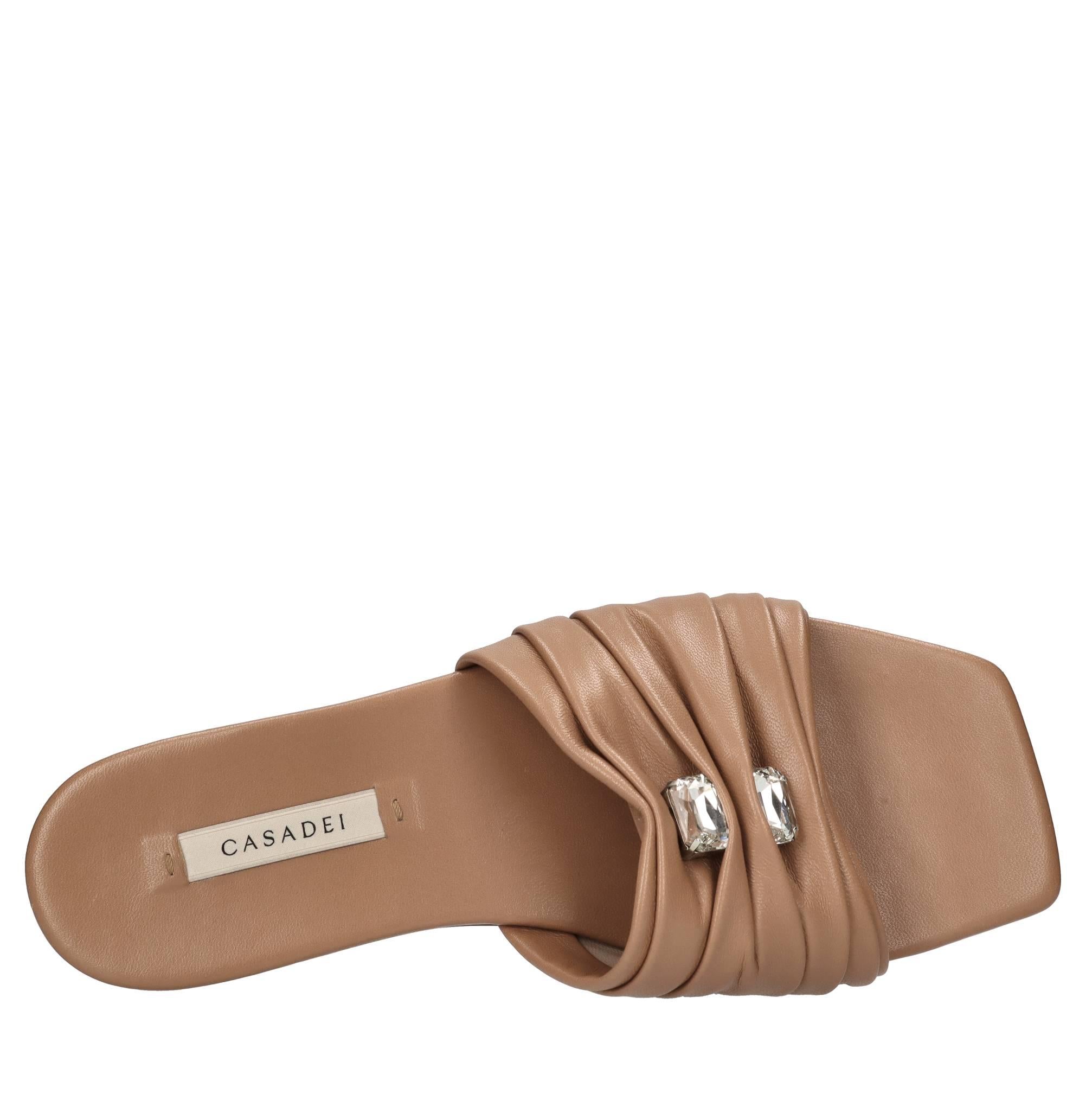 Sandali flat Minorca in pelle 