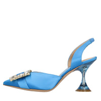 Décolleté slingback in raso 