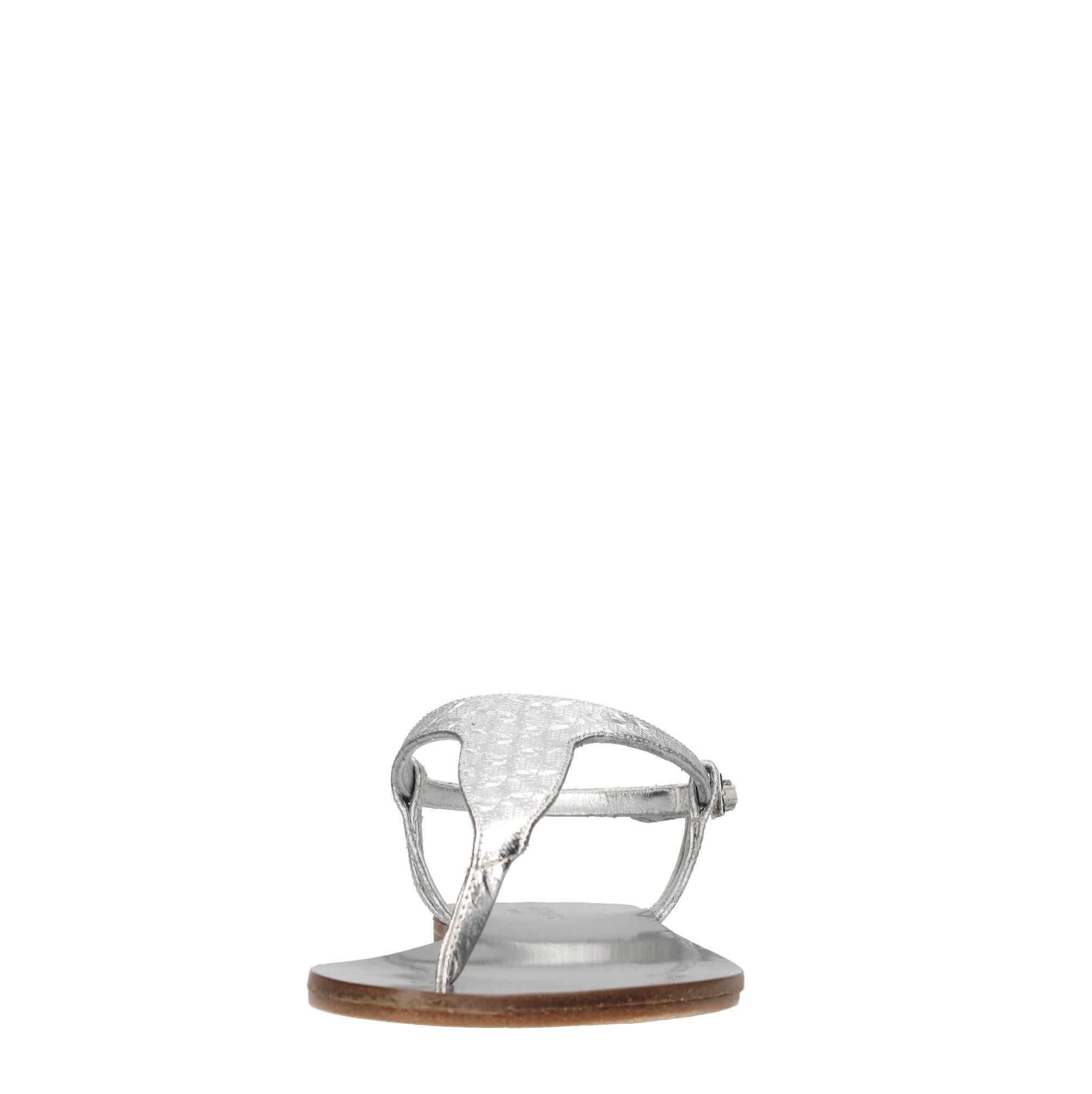 Sandali flat in pelle 