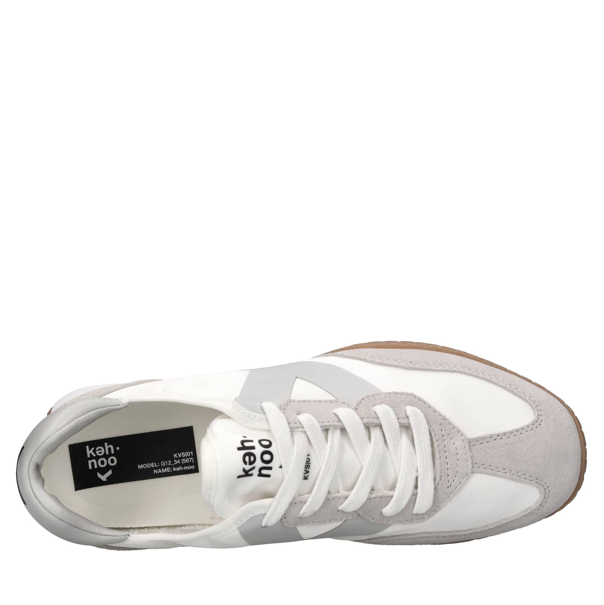 Sneakers in camoscio ecopelle e tessuto 