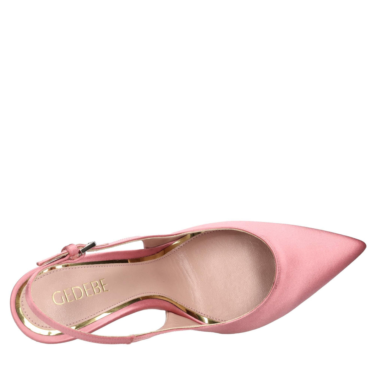 Décolleté slingback Paris in raso e strass 