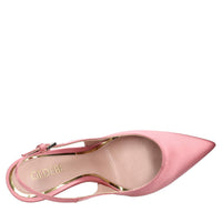 Décolleté slingback Paris in raso e strass 