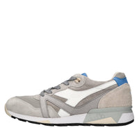 Sneakers in pelle,camoscio e tessuto 