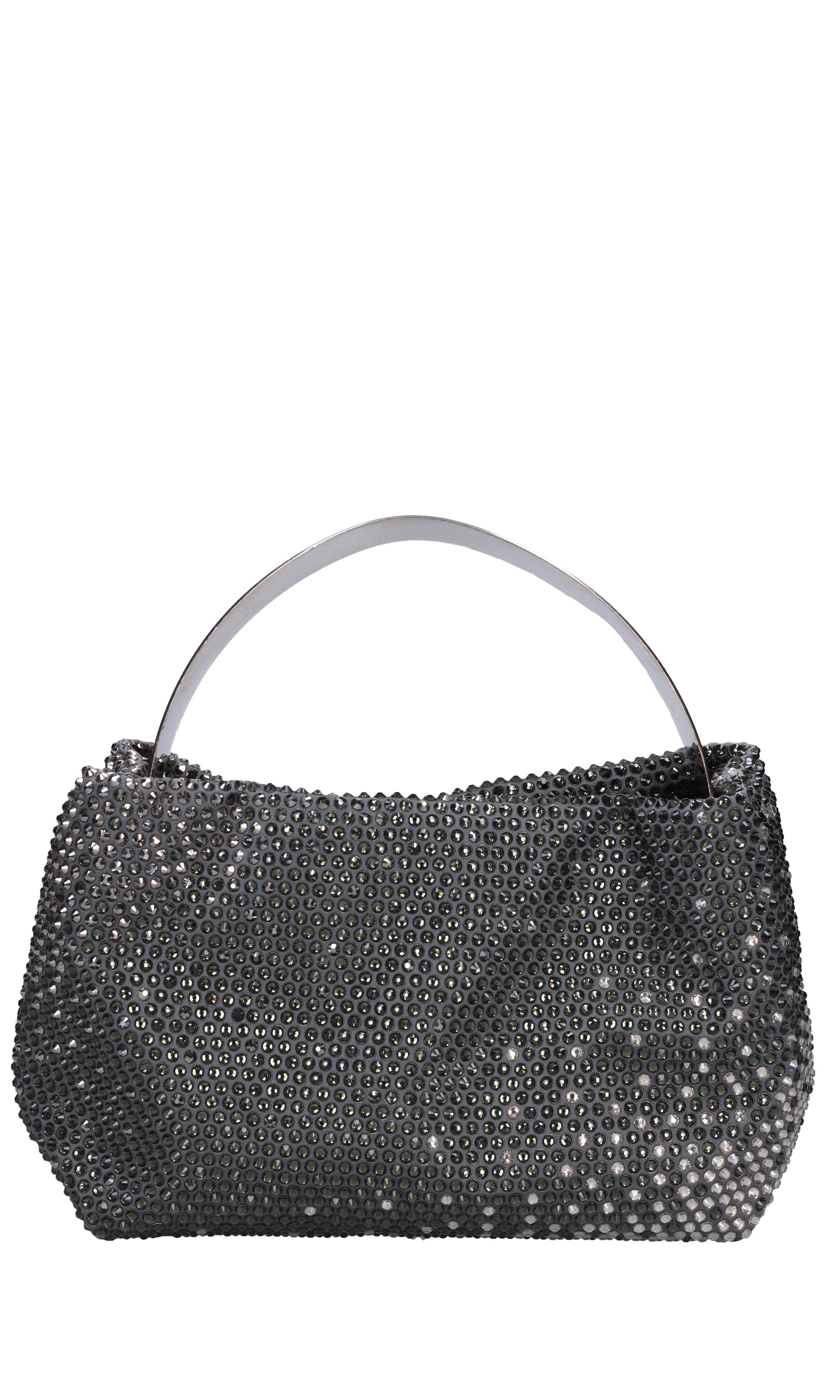 Borsa lyr satin in tessuto e strass 