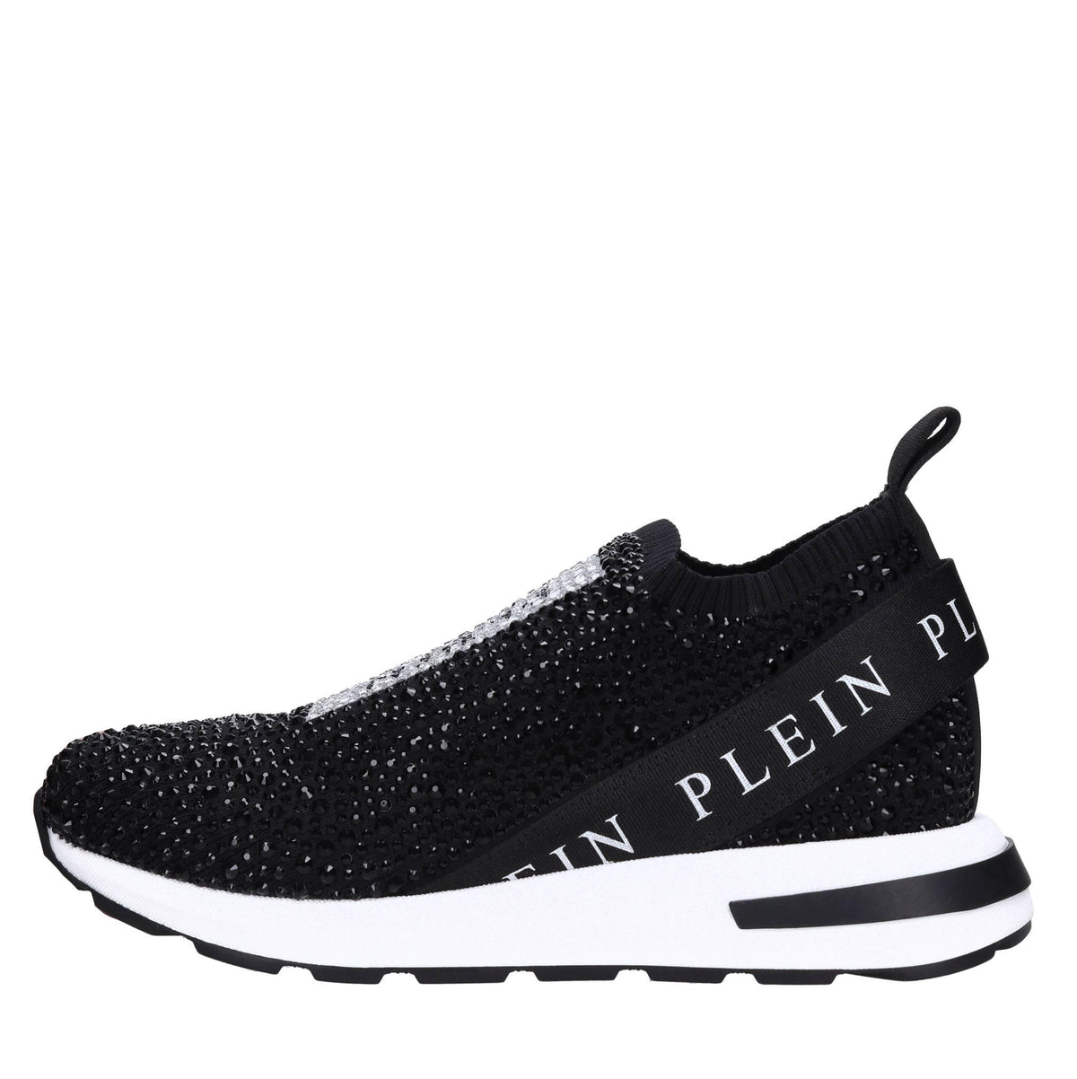 Sneakers in tessuto e strass 
