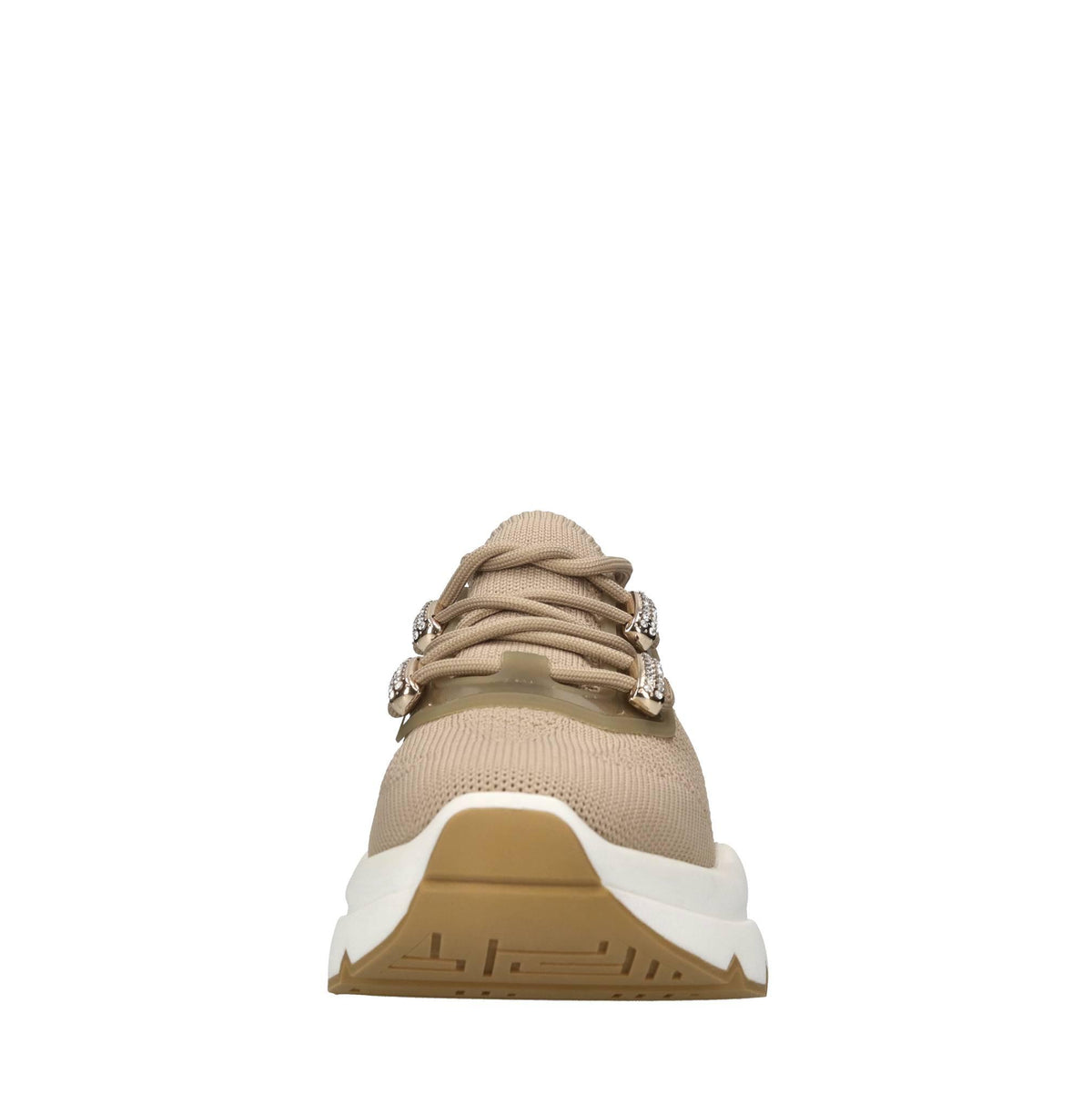 Sneakers in tessuto e pelle 