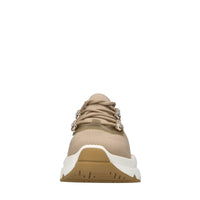 Sneakers in tessuto e pelle 