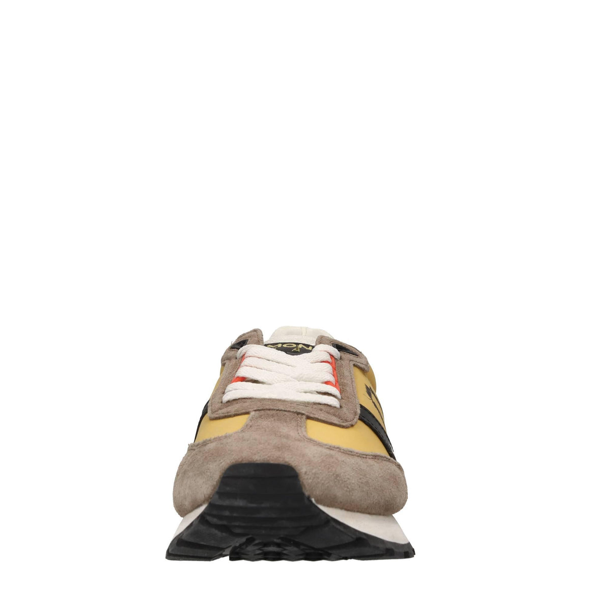 Sneakers in pelle e tessuto 